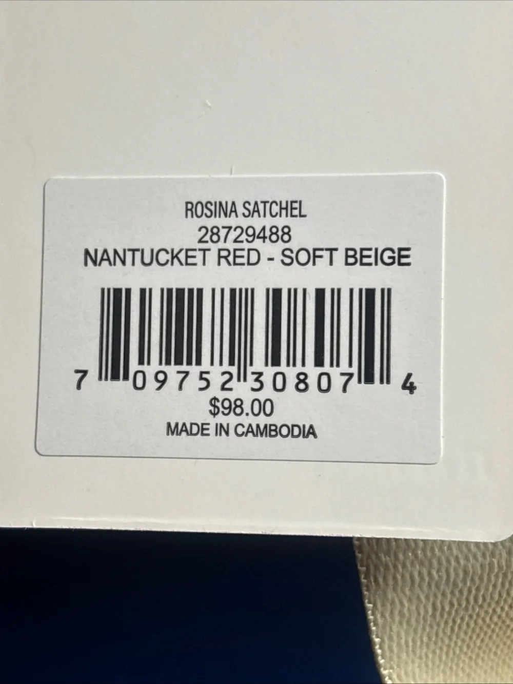 Nanette Lepore Rosina Satchel-Nantucket Red-Soft Beige Purse Cross Body New